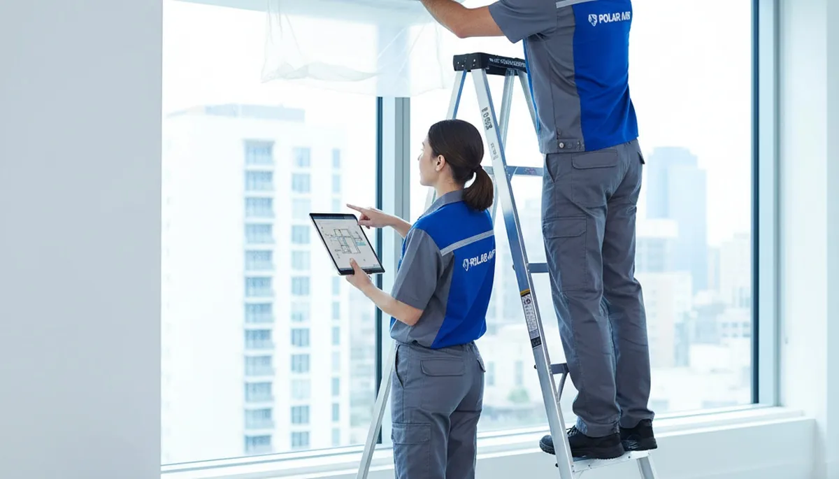 Technician repairing residential air conditioner unit in Cincinnati, OH for Five Star Cooling