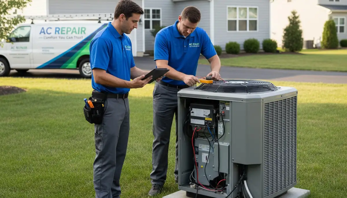 Certified technician providing residential AC repair service in Cincinnati, OH